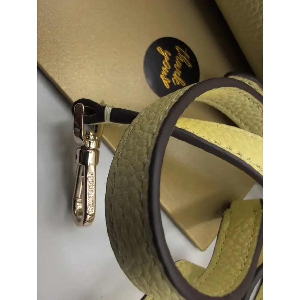 Kate Spade NY Suns Out Pale Yellow Pebbled Leather Wallet Crossbody Bag